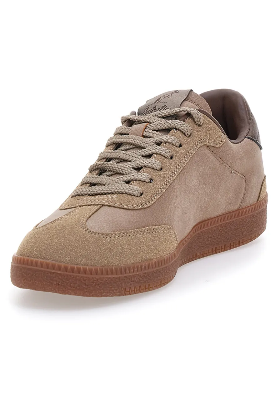 Sneakers beige con dettagli marroni e suola in gomma Australian AU52M115