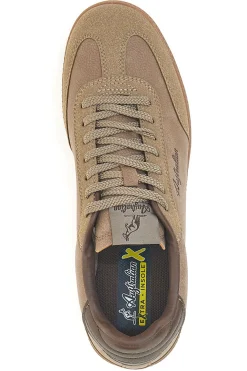 Sneakers beige con dettagli marroni e suola in gomma Australian AU52M115
