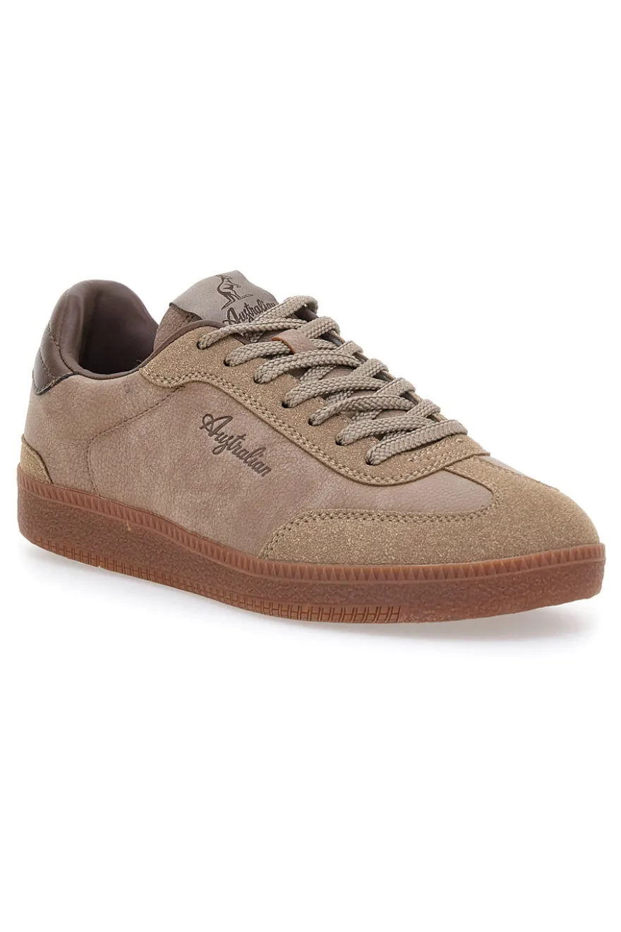 Sneakers beige con dettagli marroni e suola in gomma Australian AU52M115