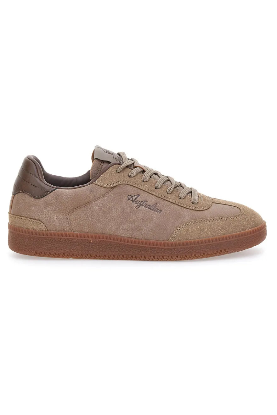 Sneakers beige con dettagli marroni e suola in gomma Australian AU52M115