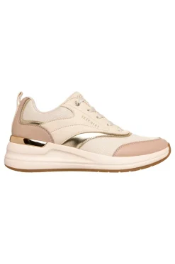 Sneakers beige con inserti gold e Memory Foam Skechers Billion 2 Monroe