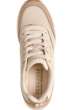 Sneakers beige con inserti gold e Memory Foam Skechers Billion 2 Monroe