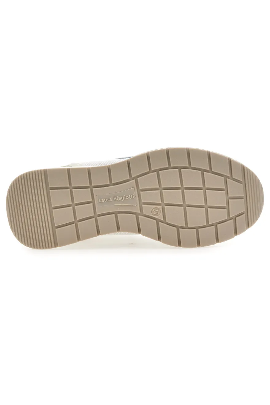 Sneakers beige con inserti glitterati Laura Biagiotti 9235