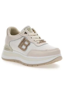 Sneakers beige con inserti glitterati Laura Biagiotti 9235