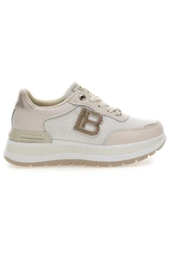 Sneakers beige con inserti glitterati Laura Biagiotti 9235