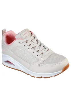 Sneakers beige con inserti in mesh e cuscinetto ad aria Skechers UNO Inside Matters