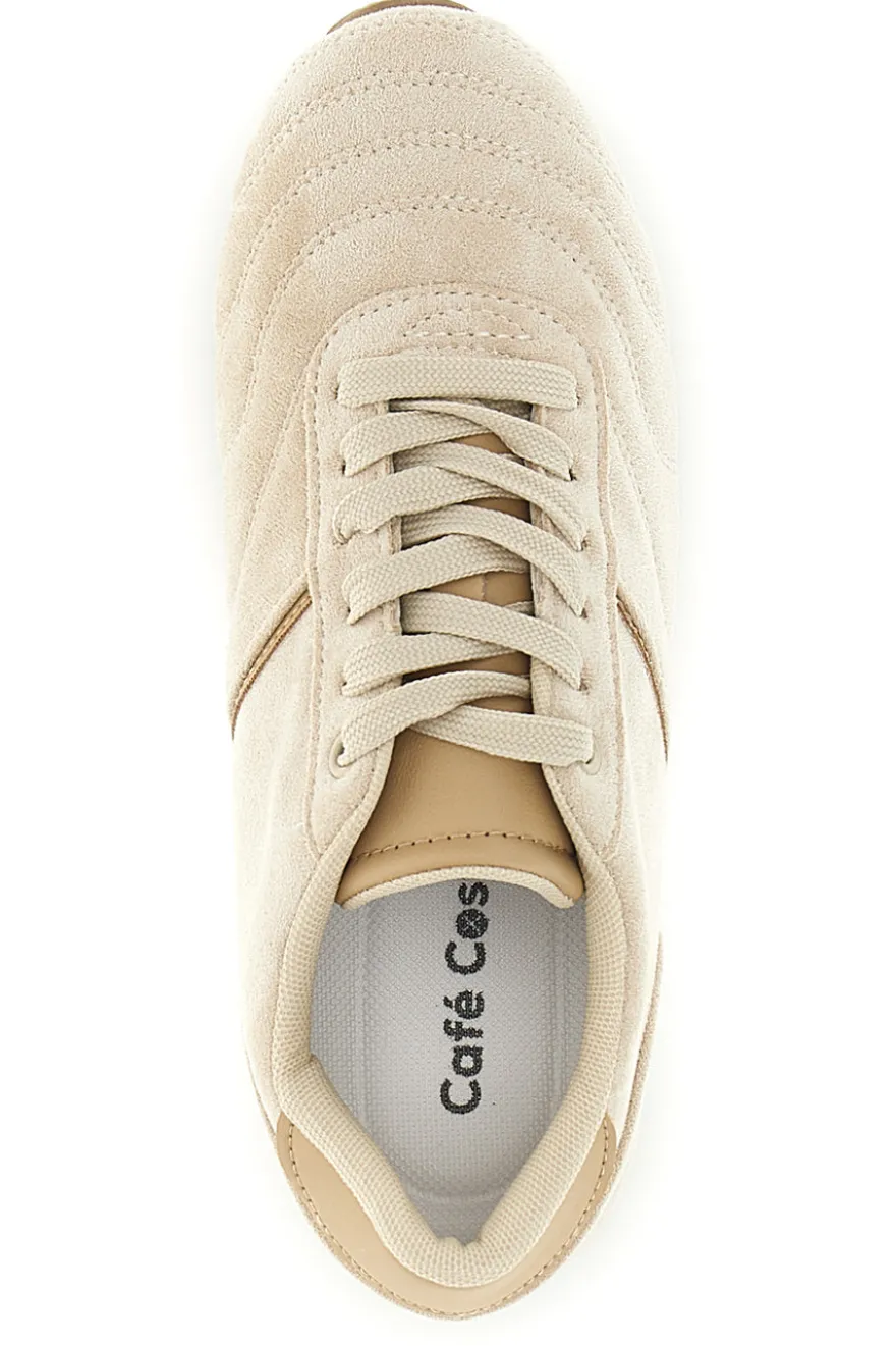 Sneakers beige con lacci e design minimal Café cost 85RCO72101