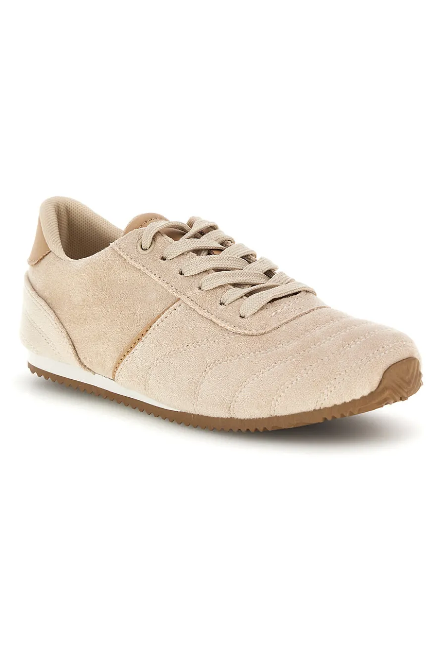 Sneakers beige con lacci e design minimal Café cost 85RCO72101