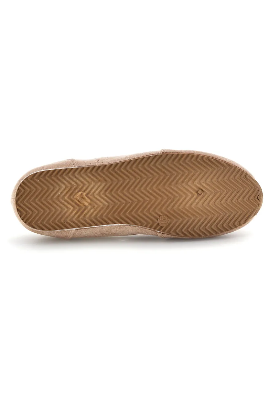 Sneakers beige con lacci e design minimal Café cost 65BL07241