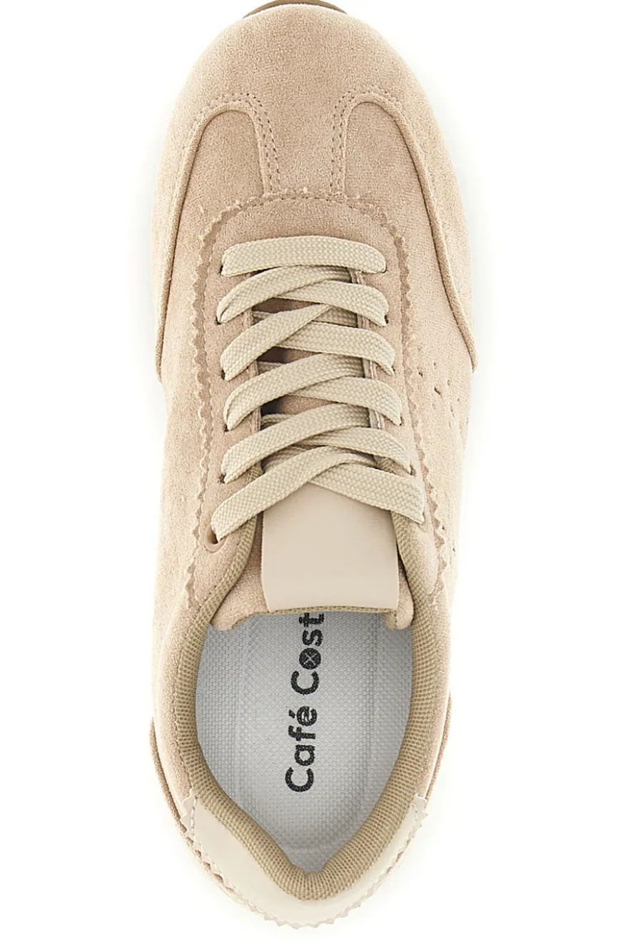 Sneakers beige con lacci e design minimal Café cost 65BL07241