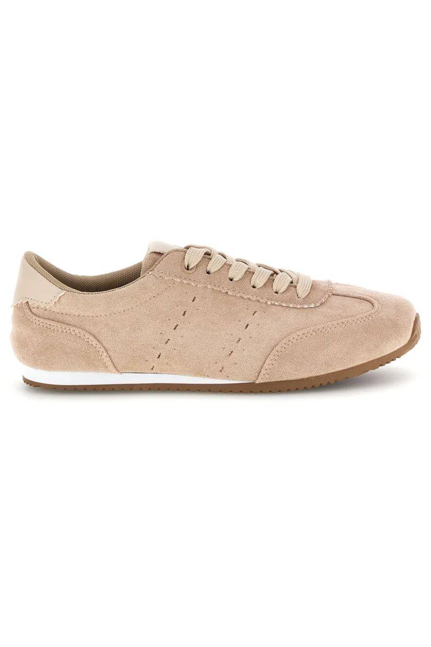 Sneakers beige con lacci e design minimal Café cost 65BL07241