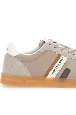 Sneakers Beige Con Lacci Cotton Belt Leopard