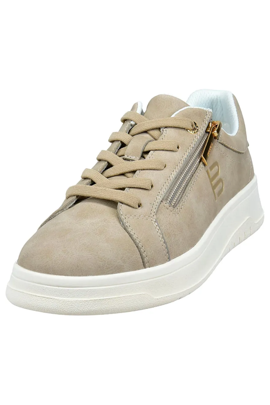 Sneakers Beige con Lacci e Cerniera Bagatt D35AQG015500