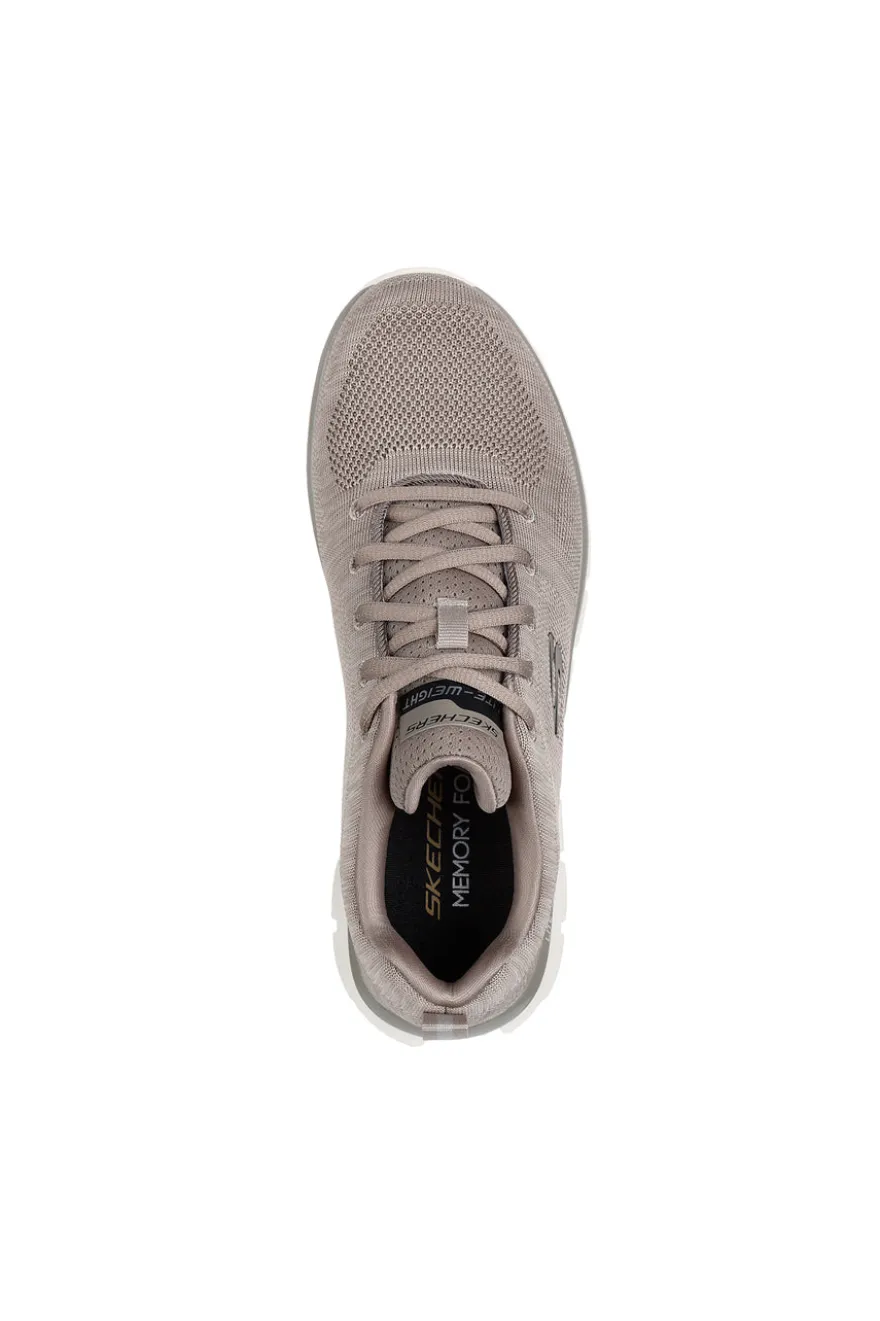 Sneakers Beige Con Memory Foam Skeachers Track Front Runner