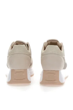 Sneakers Beige Con Platform Laura Biagiotti 8412