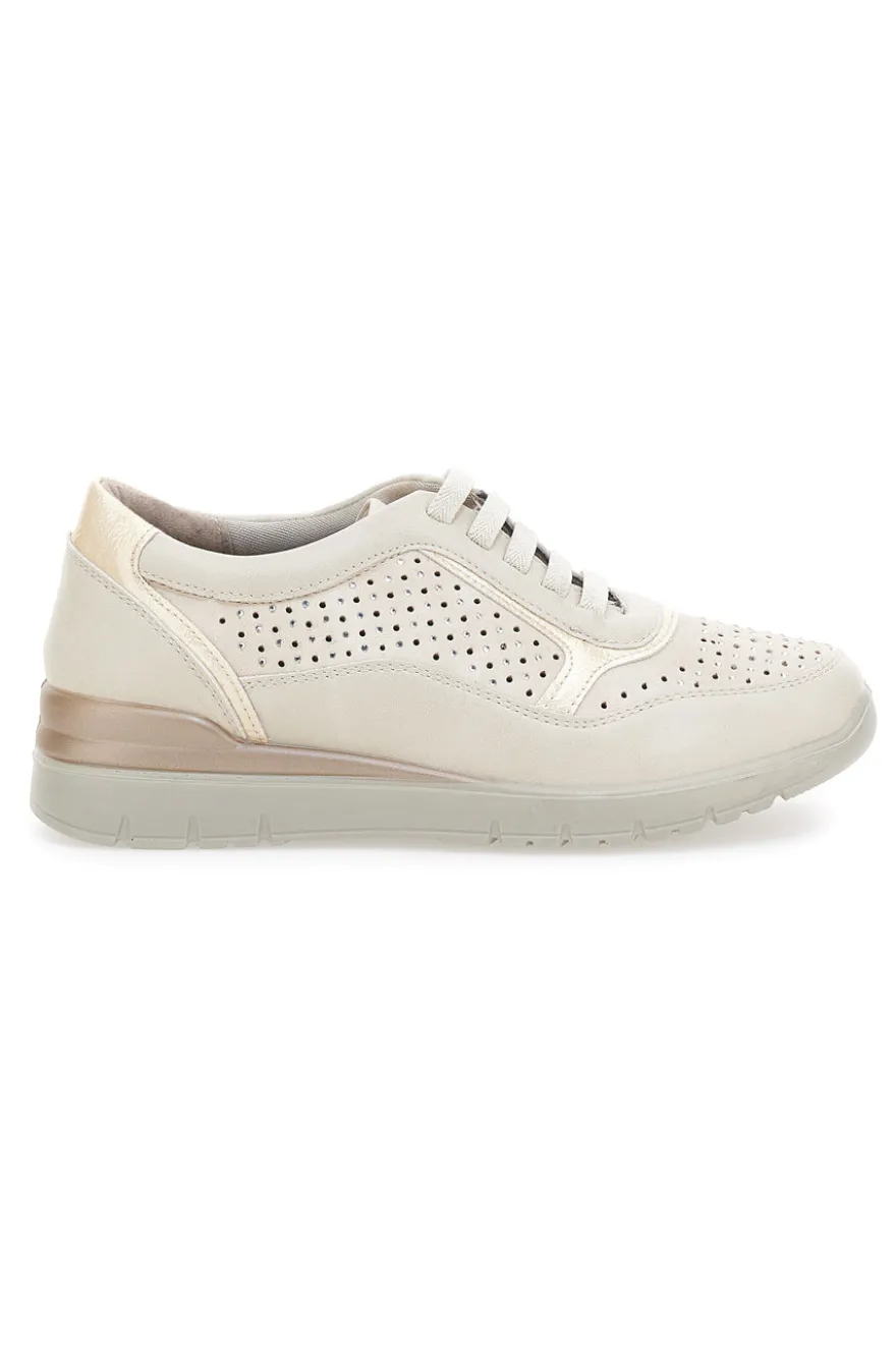 Sneakers Beige Con Platform Mio Tempo Mina930