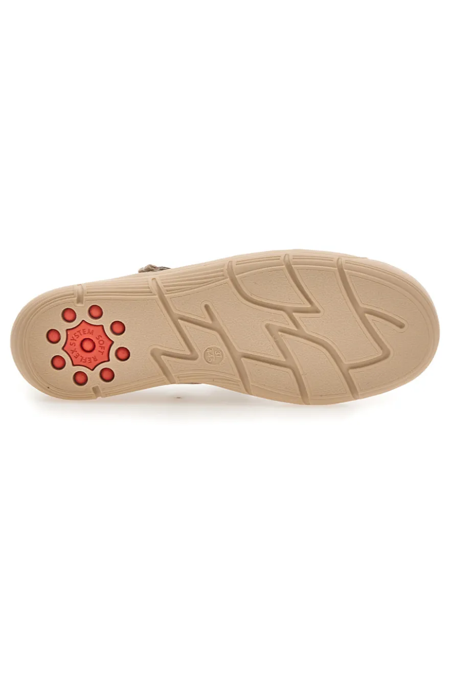 Sneakers beige con strappo Relife 67172470301F