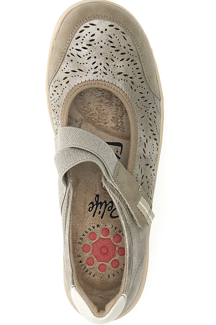 Sneakers beige con strappo Relife 67172470301F