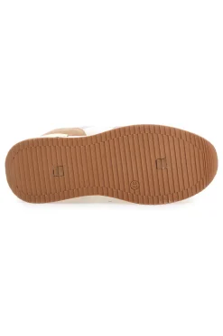 Sneakers beige con strass oro Laura Biagiotti 9640