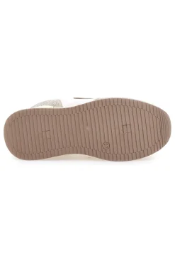 Sneakers beige con strass e inserti oro Laura biagiotti 9638