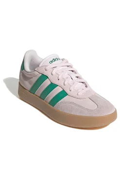 Sneakers beige con strisce verdi e dettagli in suede Adidas Barreda