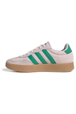 Sneakers beige con strisce verdi e dettagli in suede Adidas Barreda