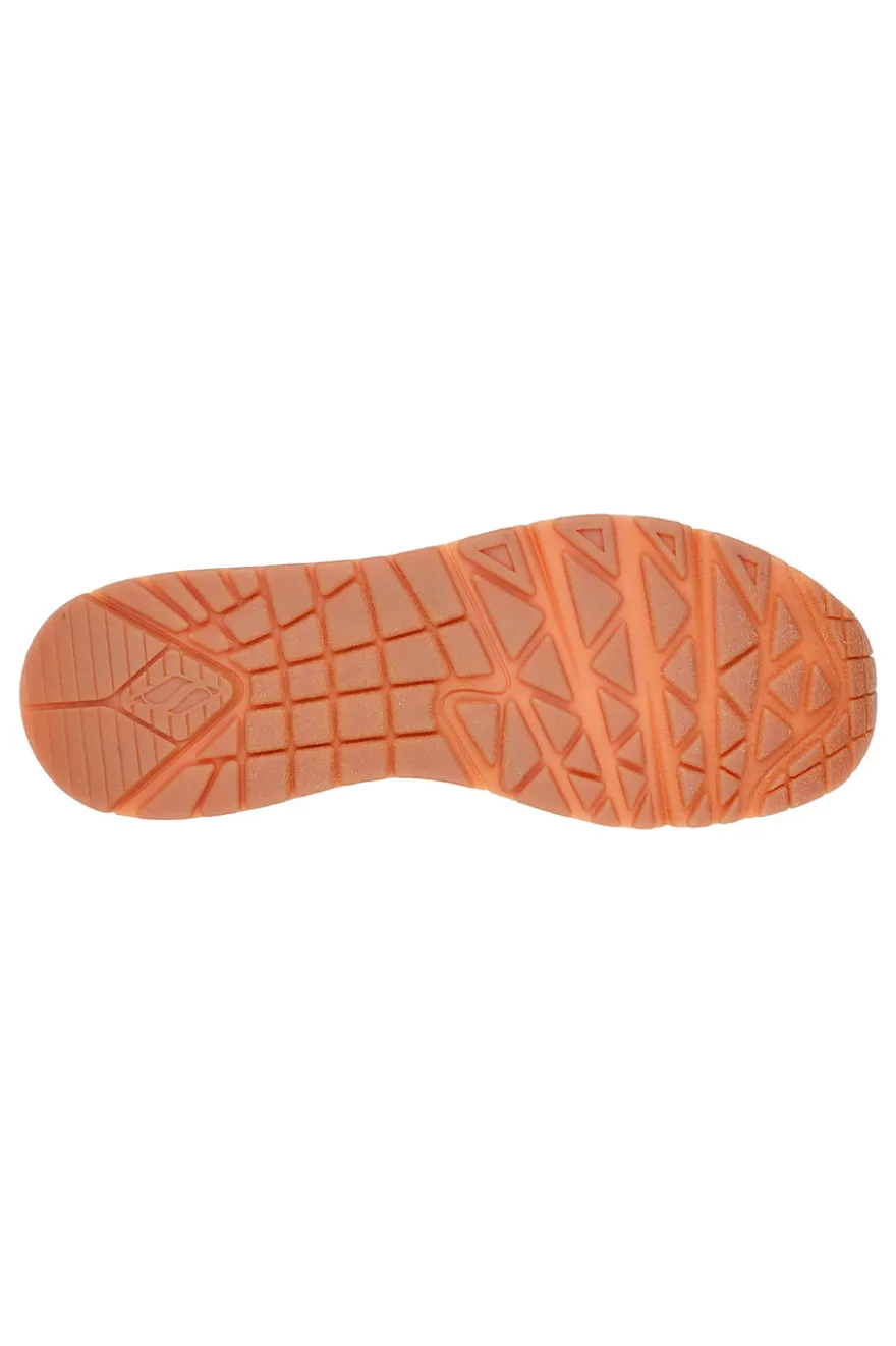 Sneakers beige con suola ad aria e Memory Foam Skechers Uno Layover