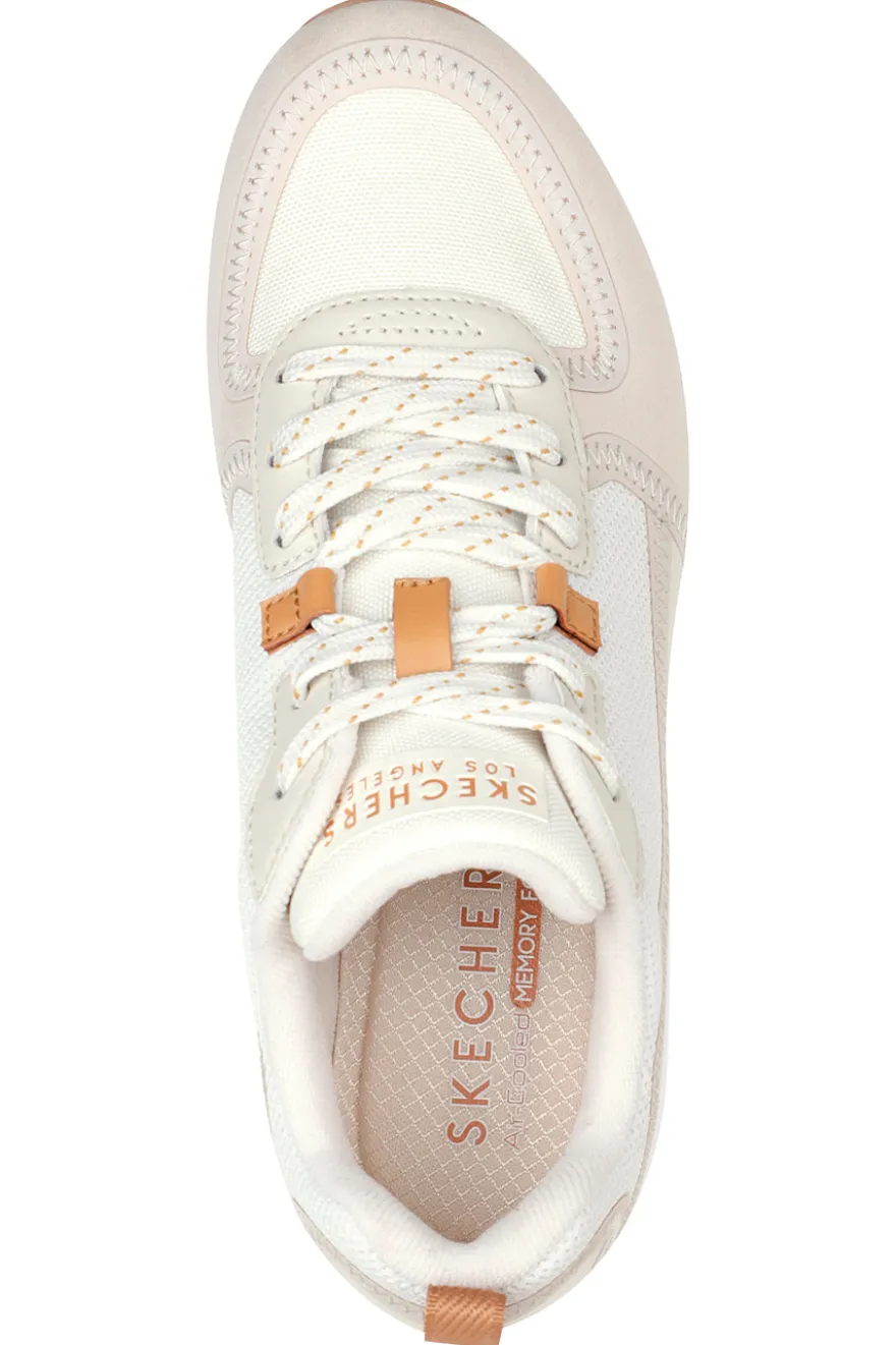 Sneakers beige con suola ad aria e Memory Foam Skechers Uno Layover
