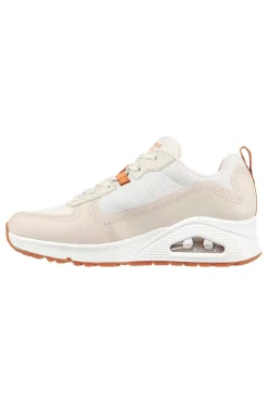 Sneakers beige con suola ad aria e Memory Foam Skechers Uno Layover
