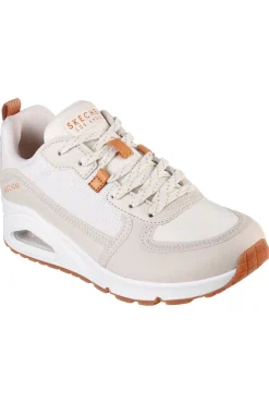Sneakers Beige Con Tomaia in Pelle Skechers Street Uno - Layover