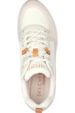 Sneakers Beige Con Tomaia in Pelle Skechers Street Uno - Layover