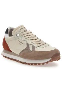 Sneakers Beige con Tomaia in Pelle PEPE JEANS BRIT-ON MASTER M