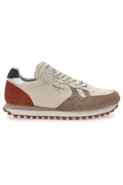Sneakers Beige con Tomaia in Pelle PEPE JEANS BRIT-ON MASTER M