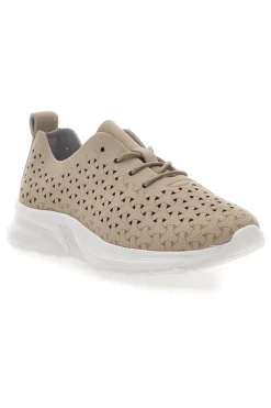 Sneakers Beige con Tomaia Traforata TALEMI BK25S861