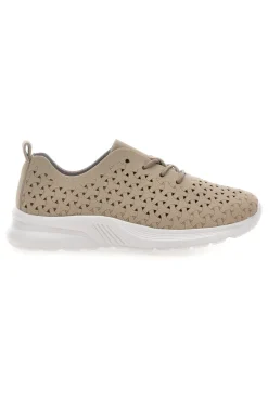 Sneakers Beige con Tomaia Traforata TALEMI BK25S861
