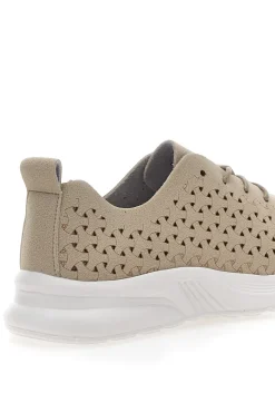 Sneakers Beige con Tomaia Traforata TALEMI BK25S861