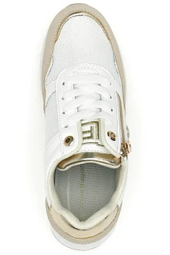 Sneakers Beige con Zeppa e Chiusura con Lacci e Cerniera Laura Biagiotti 8920