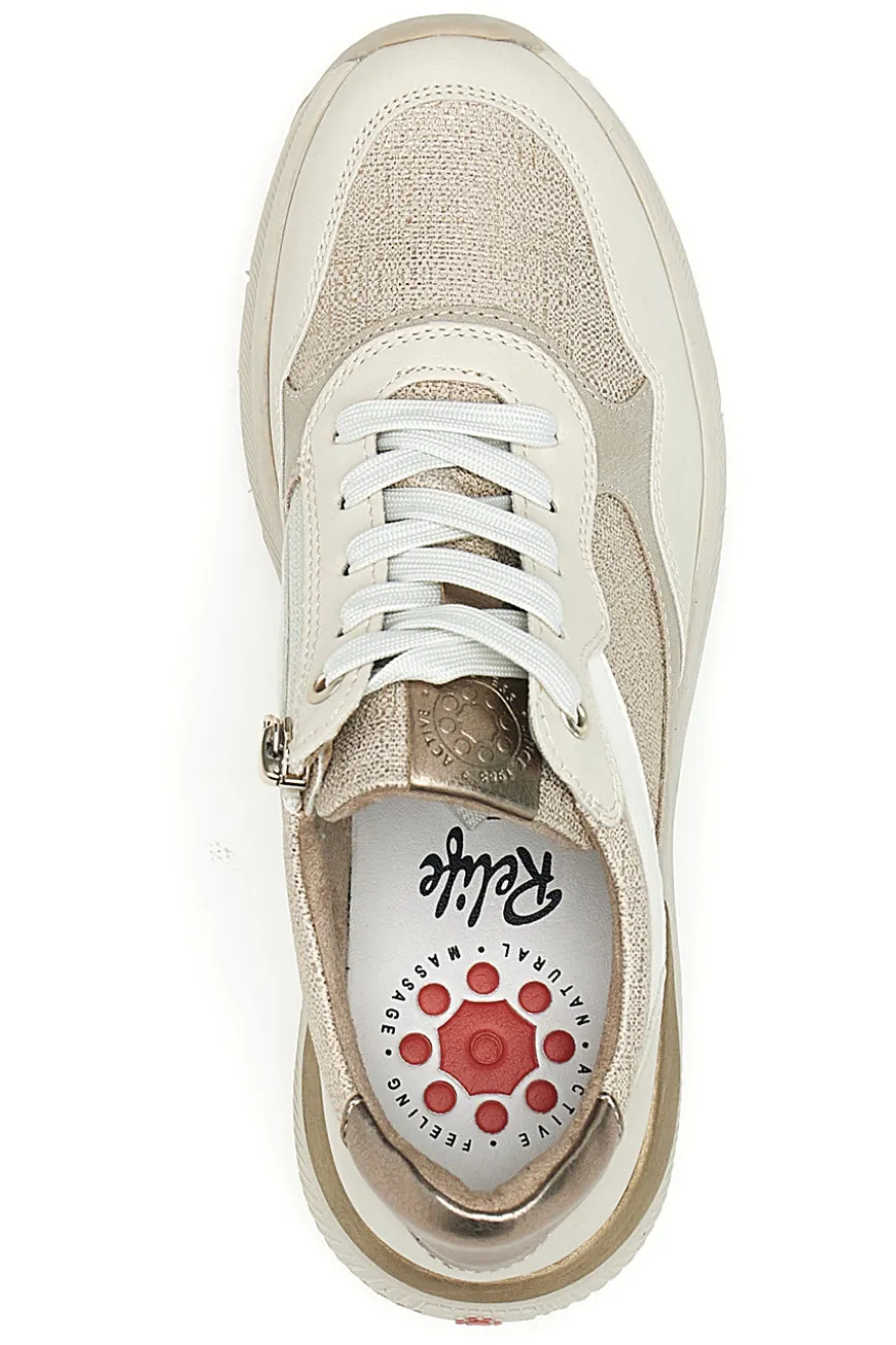 Sneakers beige con zeppa Relife 67172580701