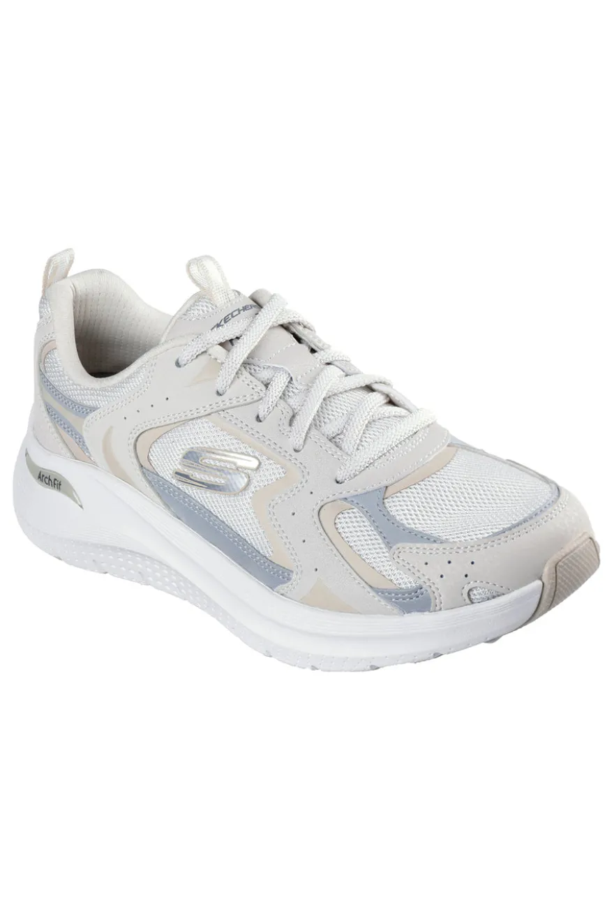 Sneakers beige e grigie con supporto plantare Skechers Arch Fit 2 Vintage Luxe