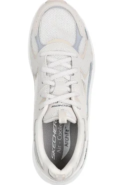 Sneakers beige e grigie con supporto plantare Skechers Arch Fit 2 Vintage Luxe