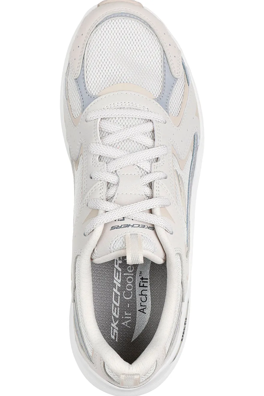 Sneakers beige e grigie con supporto plantare Skechers Arch Fit 2 Vintage Luxe