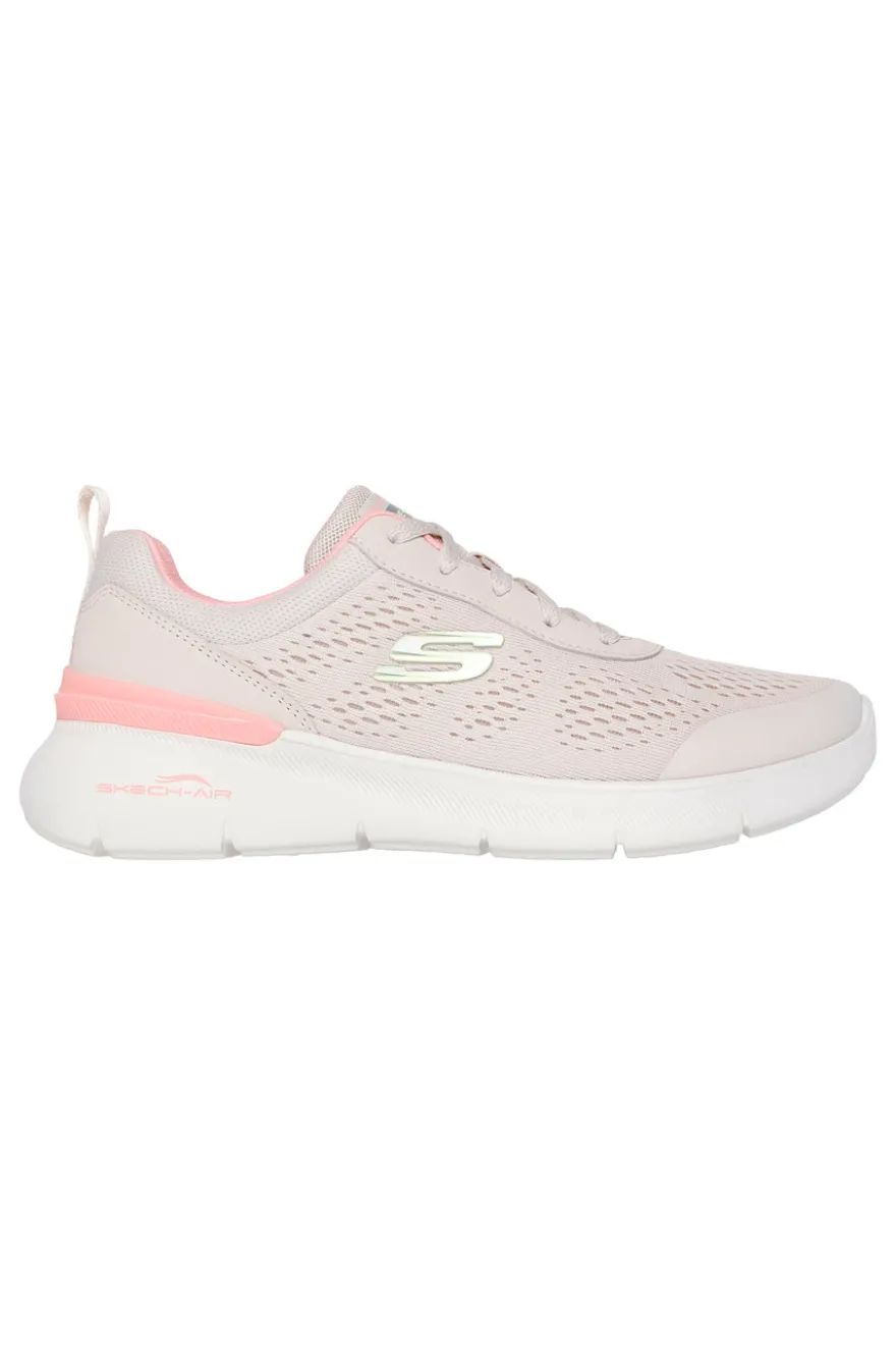 Sneakers Beige e Rosa Skechers Skech-Air Dynamight 2 - New Heights