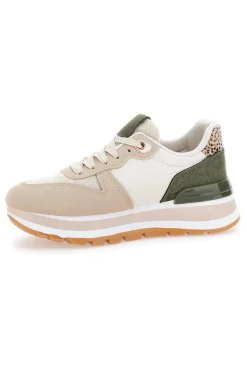 Sneakers Beige e Verdi con Platform Prima Riga 461