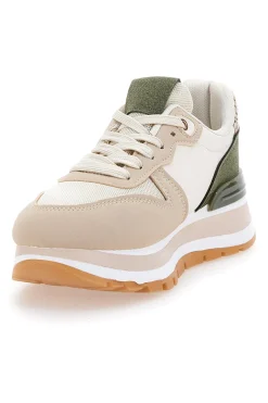 Sneakers Beige e Verdi con Platform Prima Riga 461