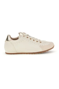 Sneakers beige in materiale sintetico con dettagli metallici Me & me TW26S801502