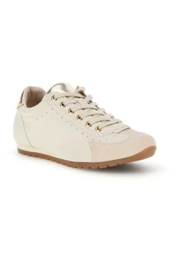 Sneakers beige in materiale sintetico con dettagli metallici Me & me TW26S801502