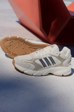 Sneakers beige in mesh con dettagli argento e suola Cloudfoam Adidas Crazychaos 2000