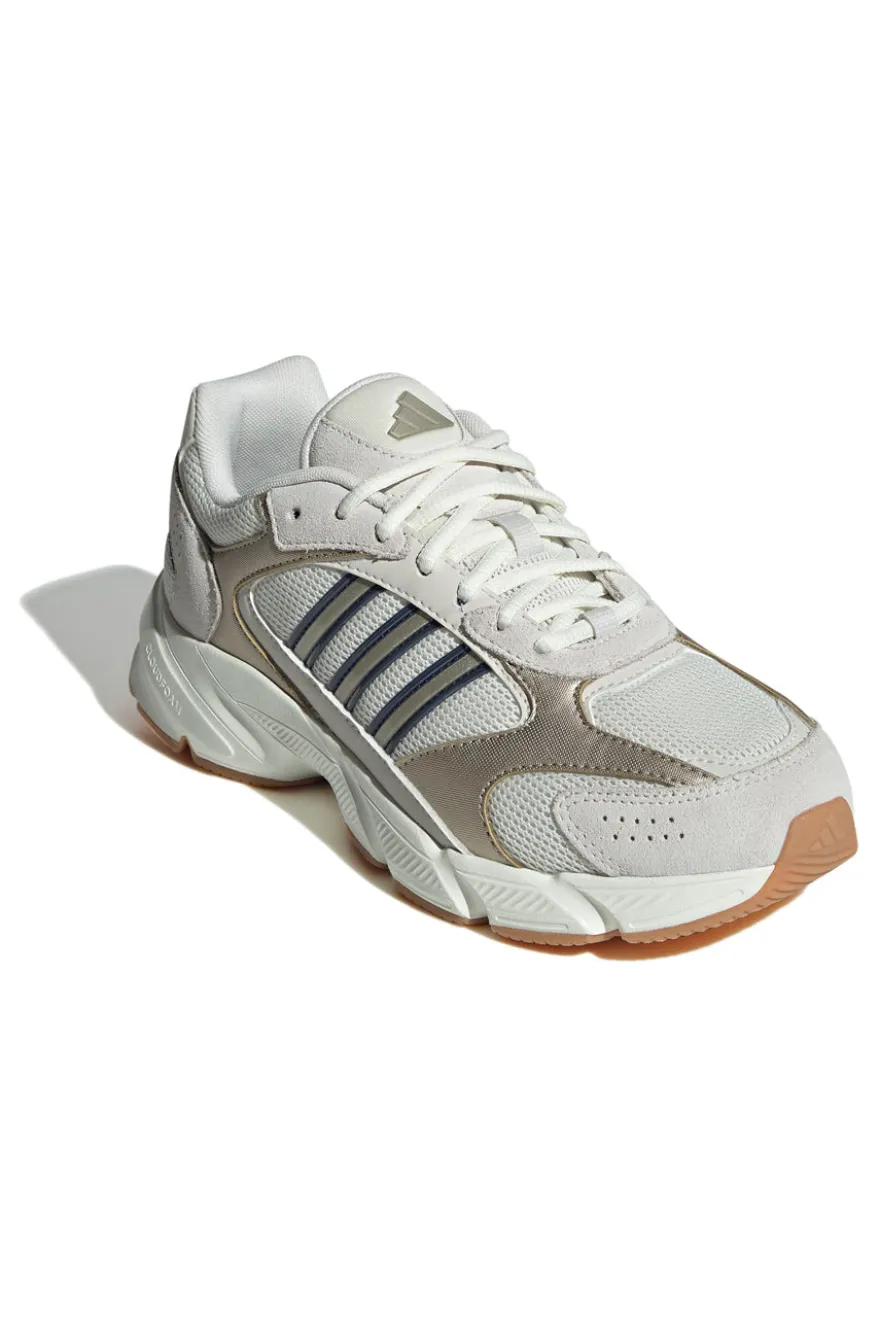 Sneakers beige in mesh con dettagli argento e suola Cloudfoam Adidas Crazychaos 2000