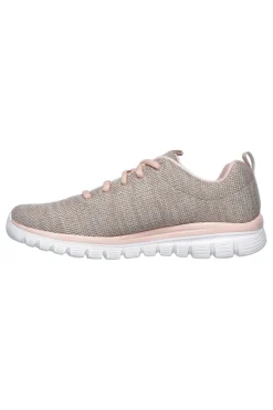 Sneakers beige in mesh leggere con memory foam Skechers Graceful Twisted Fortune