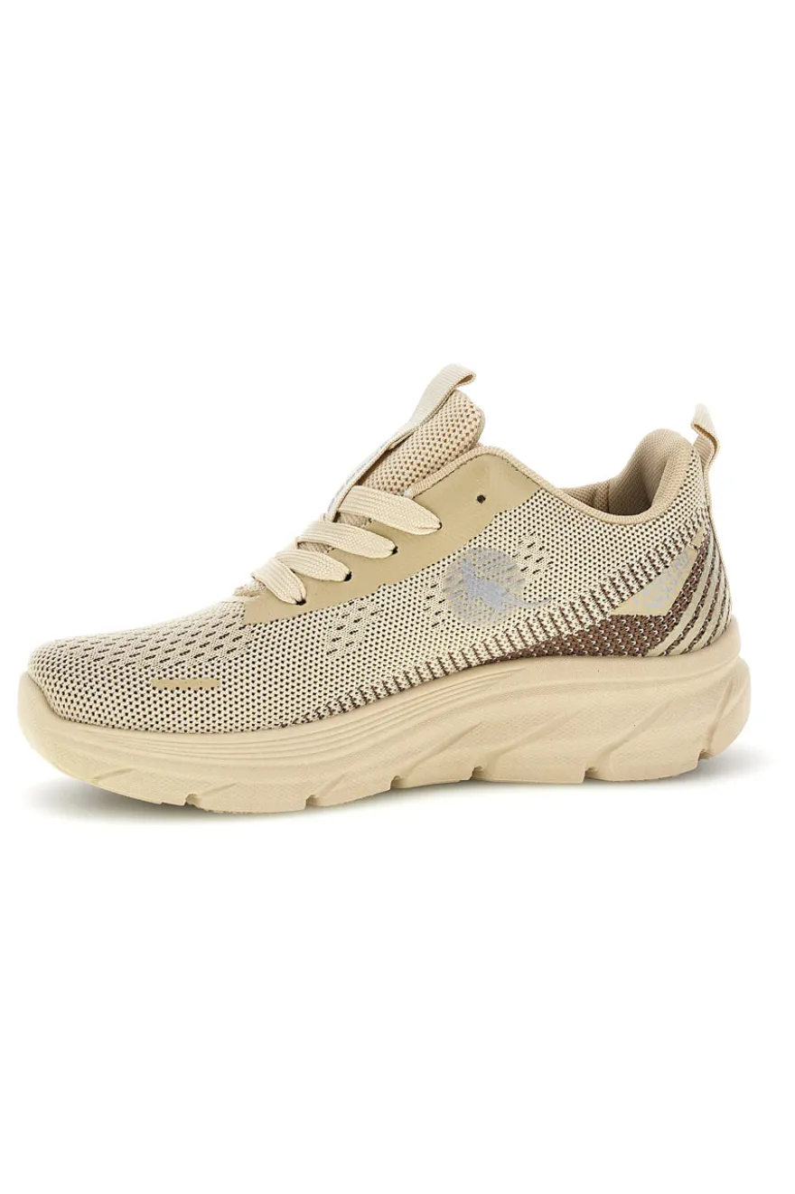Sneakers beige in mesh traspirante Canguro CA1267